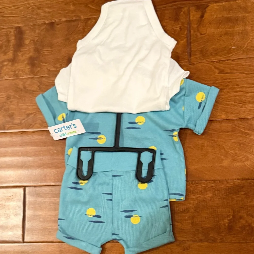 NWT Size 24 months Carter's Blue Beach 3 piece  Set